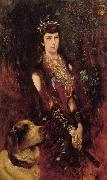 Anton Romako Portrait of Empress Elisabeth oil painting on canvas